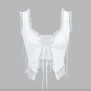 Fly Away Fairytale Lace Trim Crop Cami Top